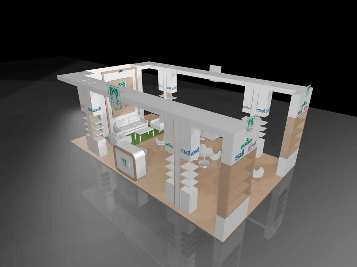 Fuar standı 3D tasarım – perspektif